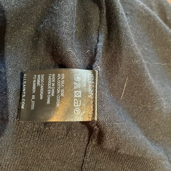 Allsaints silk/cotton long cardigan - Picture 4 of 4